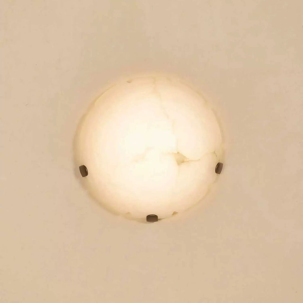 Noema Alabaster Wall Sconce by Bling Lighting Studio