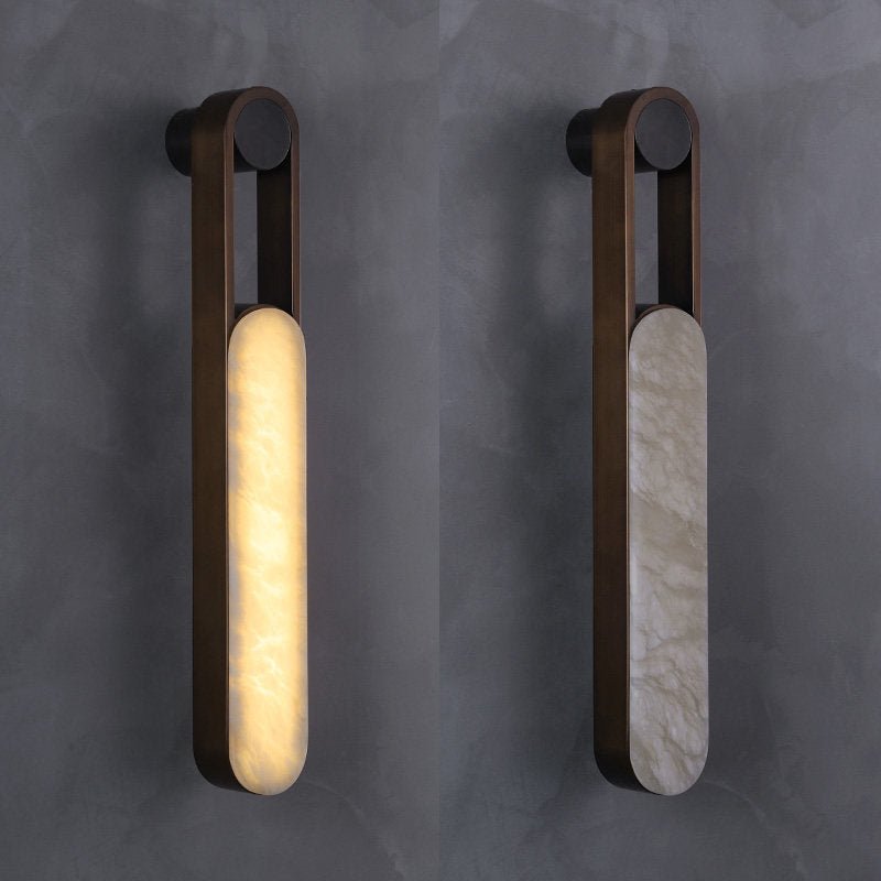Norix Alabaster Frame Wall Light by Bling Lighting Studio