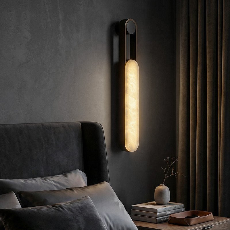 Norix Alabaster Frame Wall Light by Bling Lighting Studio