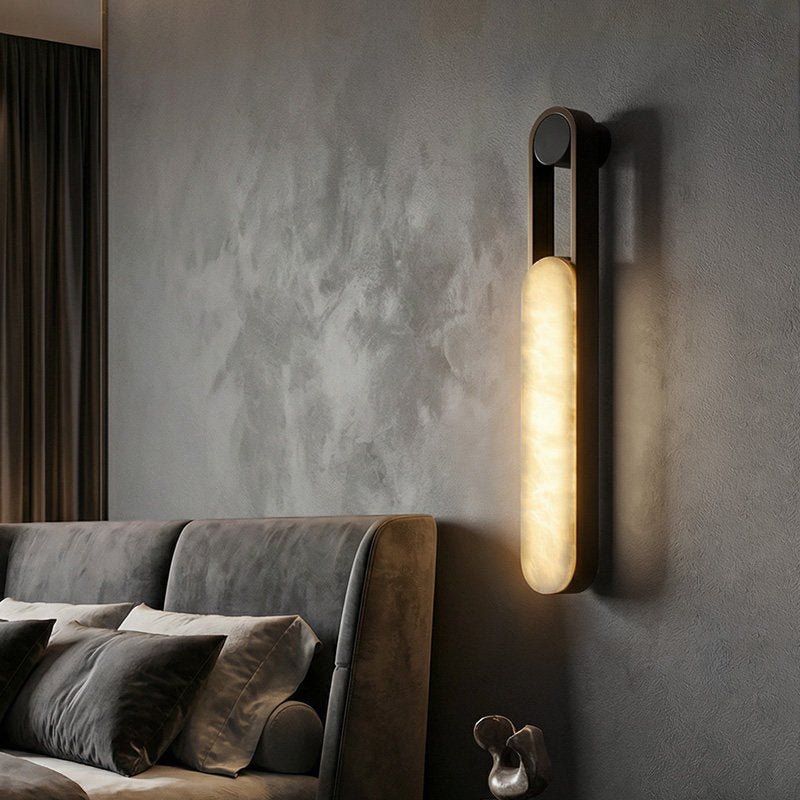 Norix Alabaster Frame Wall Light by Bling Lighting Studio
