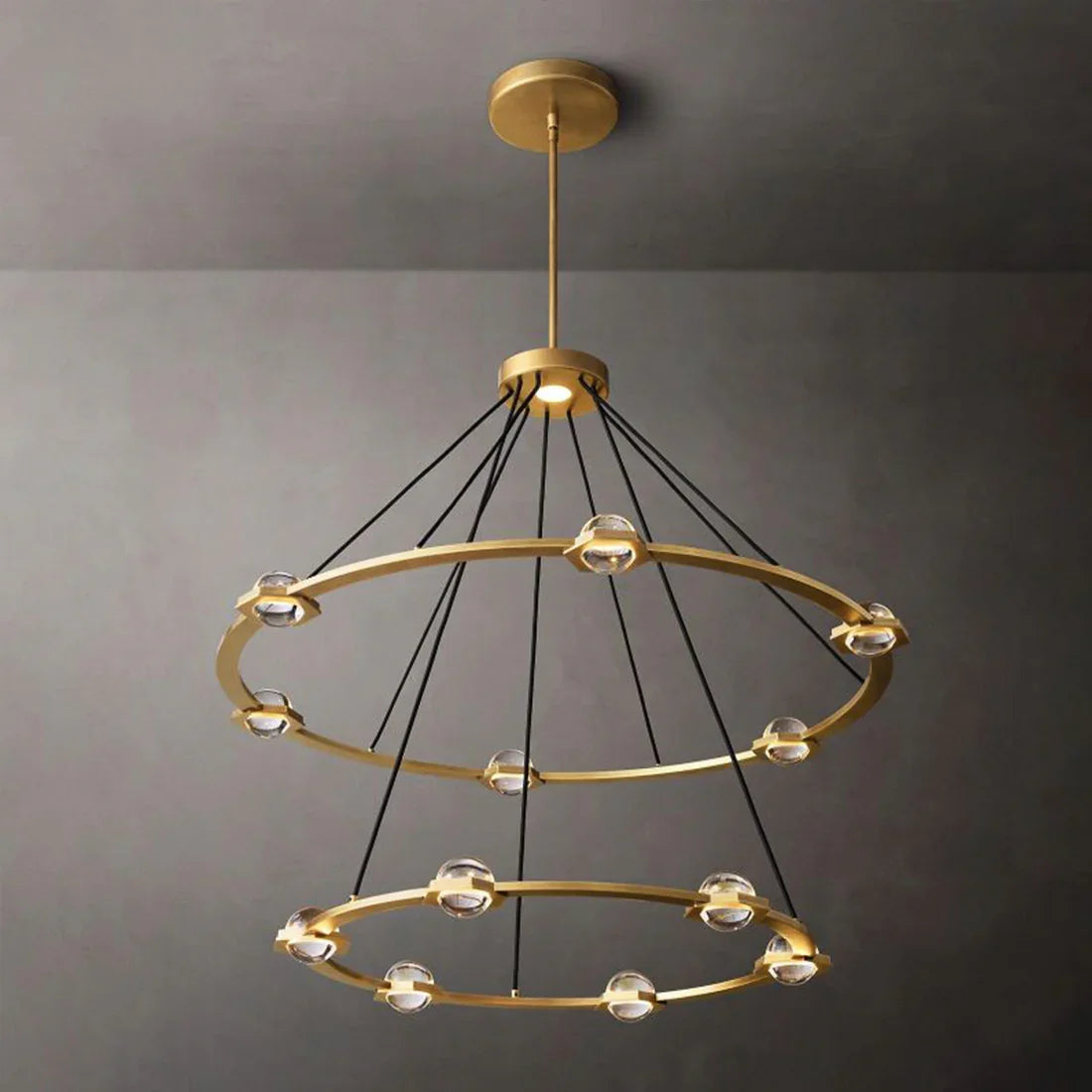 Nova Round Modern Chandelier by Bling Lighting Studio