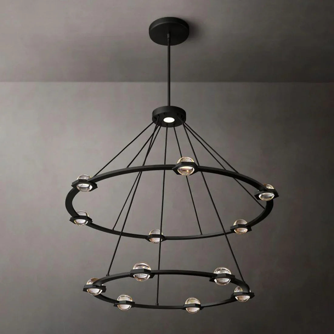 Nova Round Modern Chandelier by Bling Lighting Studio