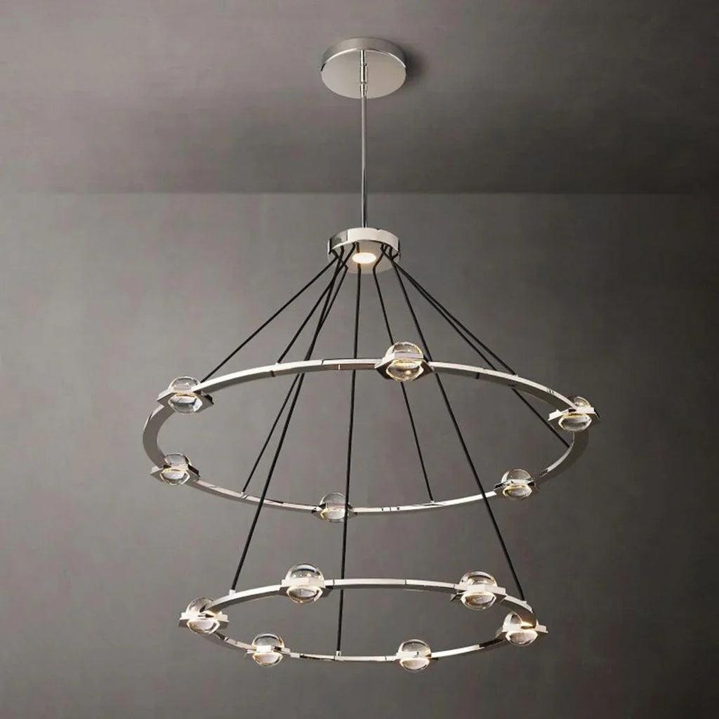 Nova Round Modern Chandelier by Bling Lighting Studio