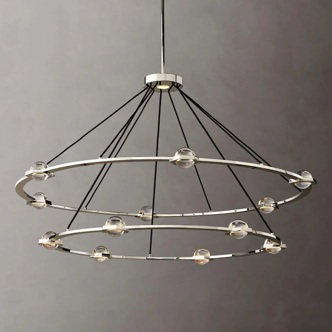 Nova Round Modern Chandelier by Bling Lighting Studio
