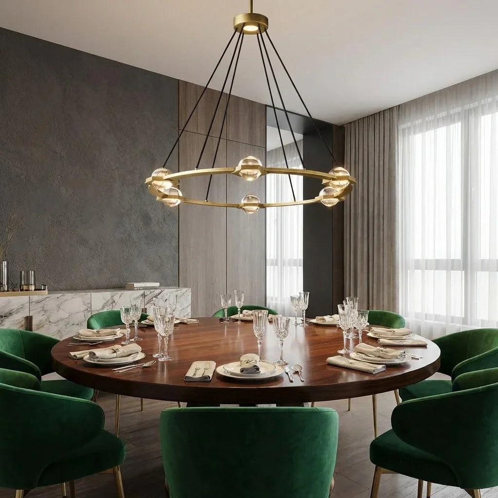 Nova Round Modern Chandelier by Bling Lighting Studio