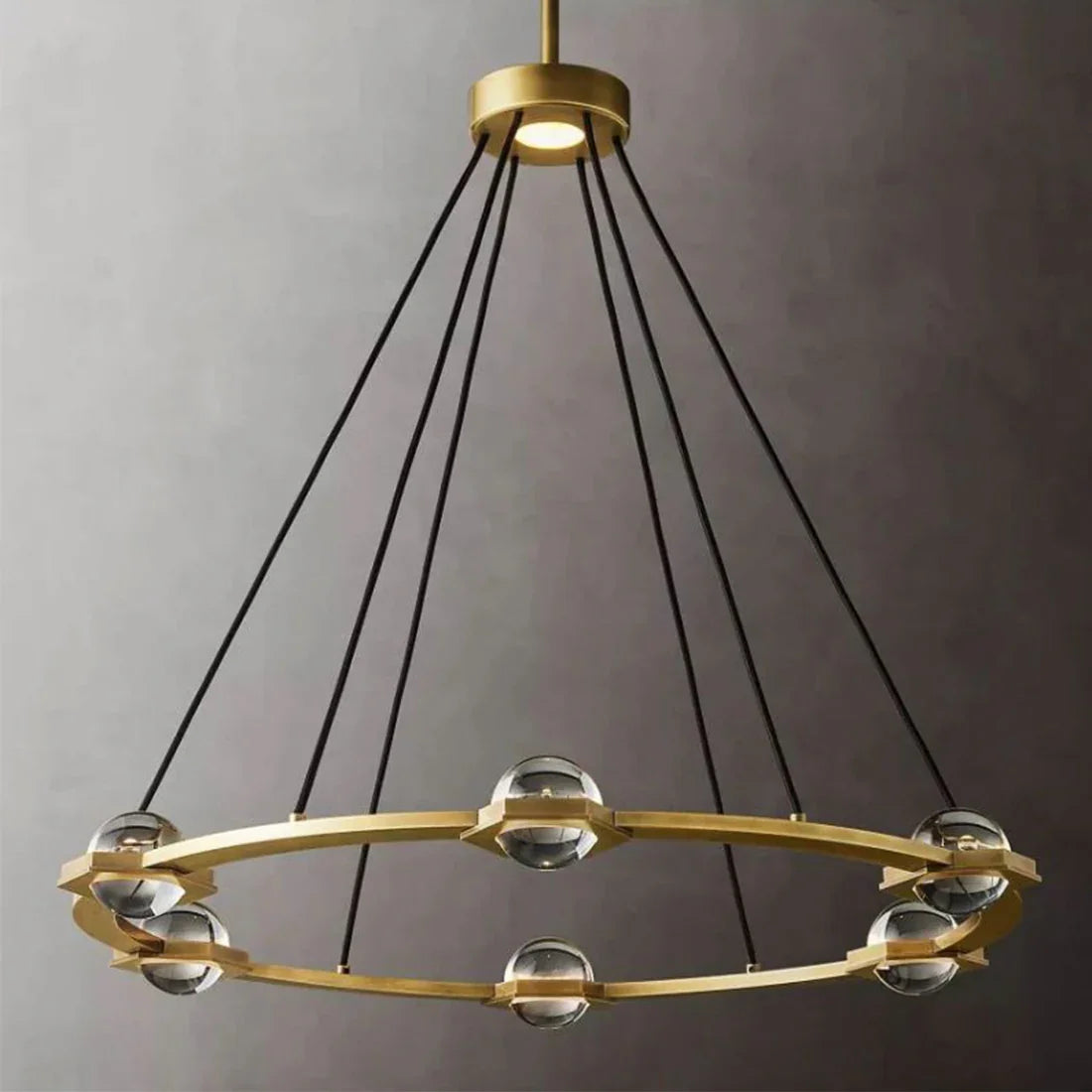 Nova Round Modern Chandelier by Bling Lighting Studio