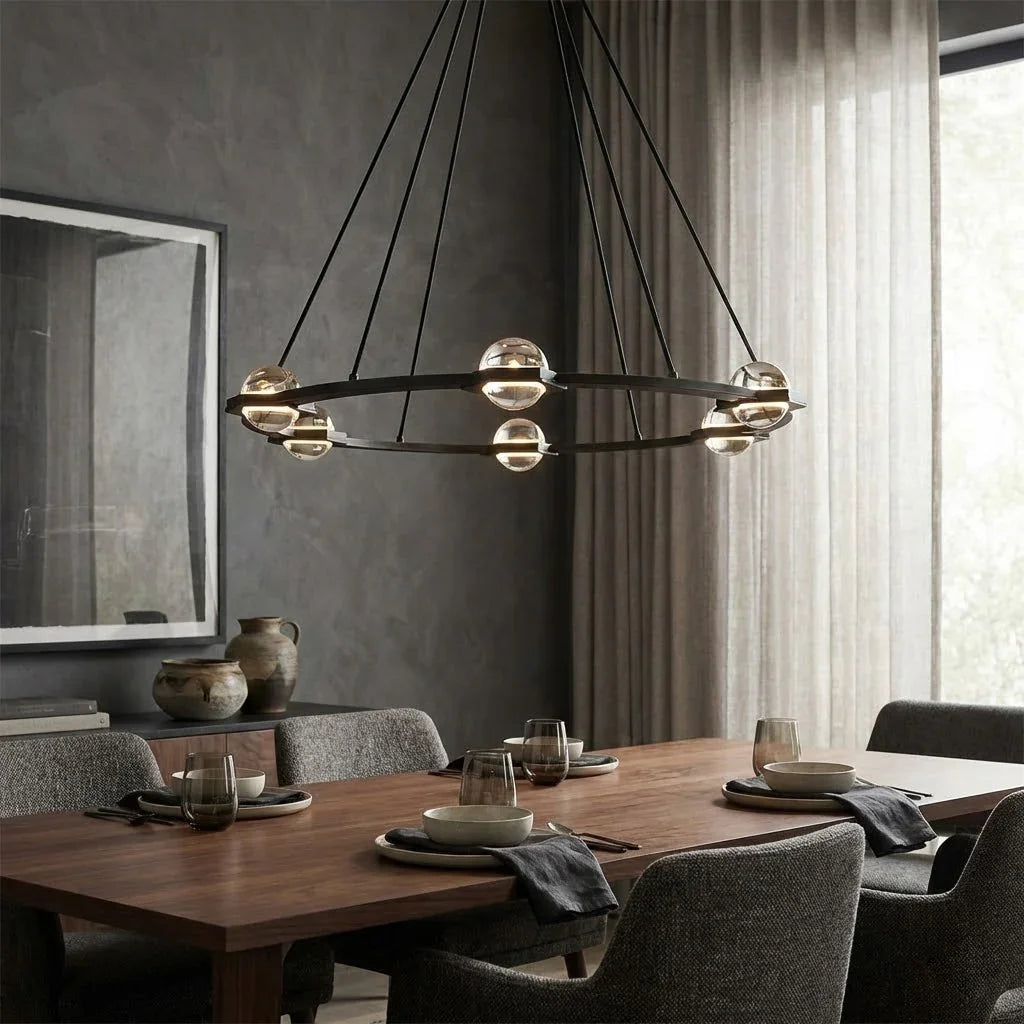 Nova Round Modern Chandelier by Bling Lighting Studio