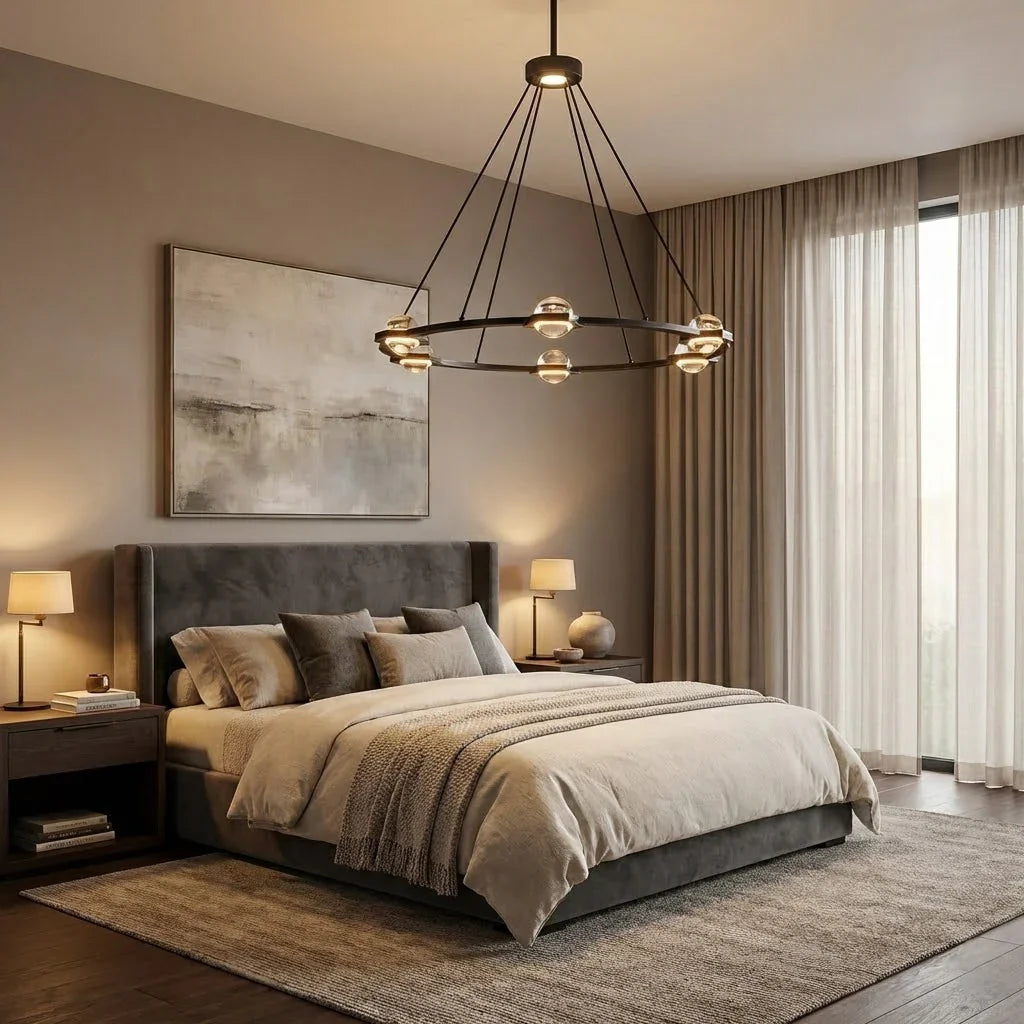 Nova Round Modern Chandelier by Bling Lighting Studio