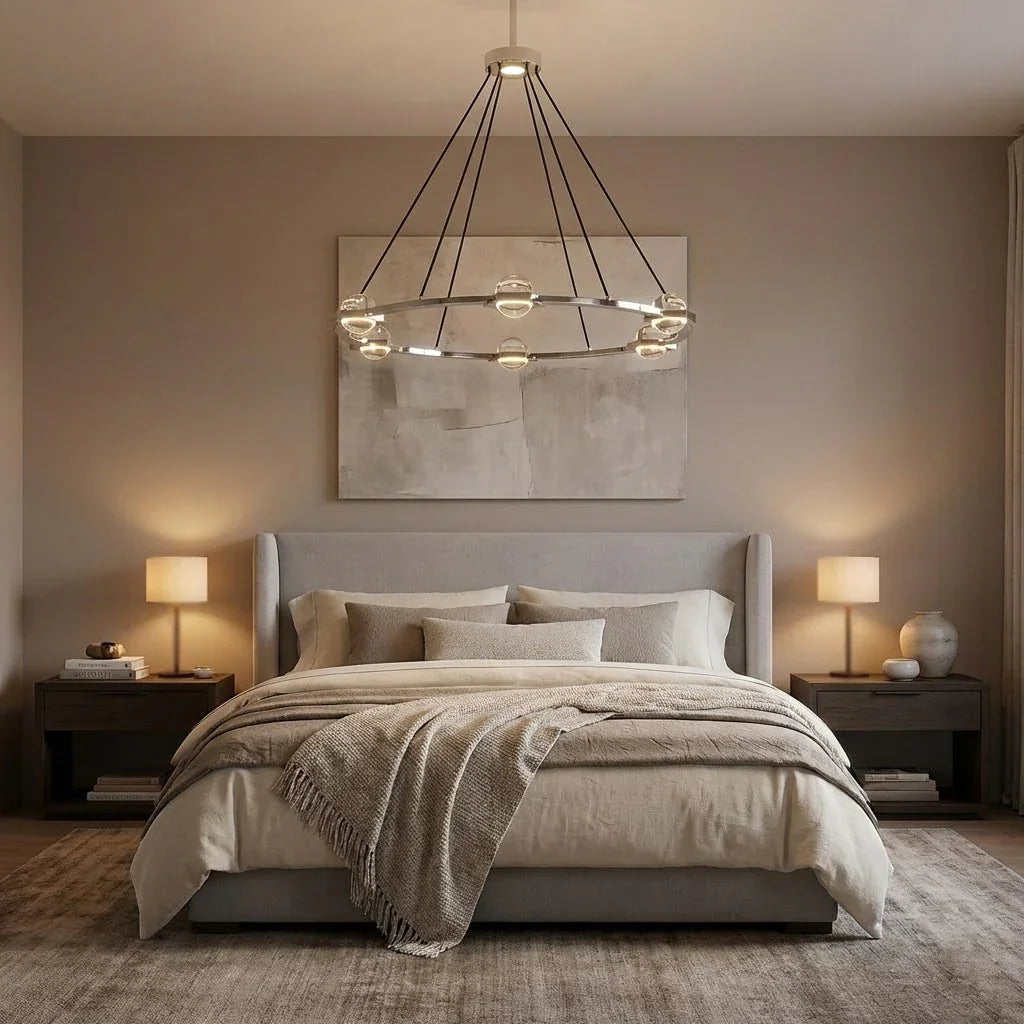 Nova Round Modern Chandelier by Bling Lighting Studio