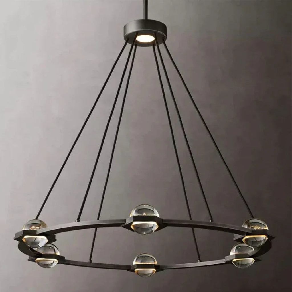 Nova Round Modern Chandelier by Bling Lighting Studio