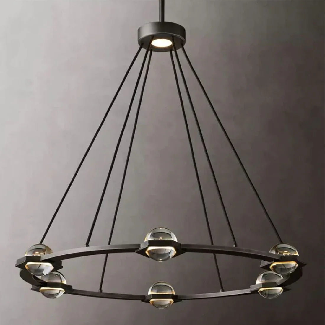 Nova Round Modern Chandelier by Bling Lighting Studio
