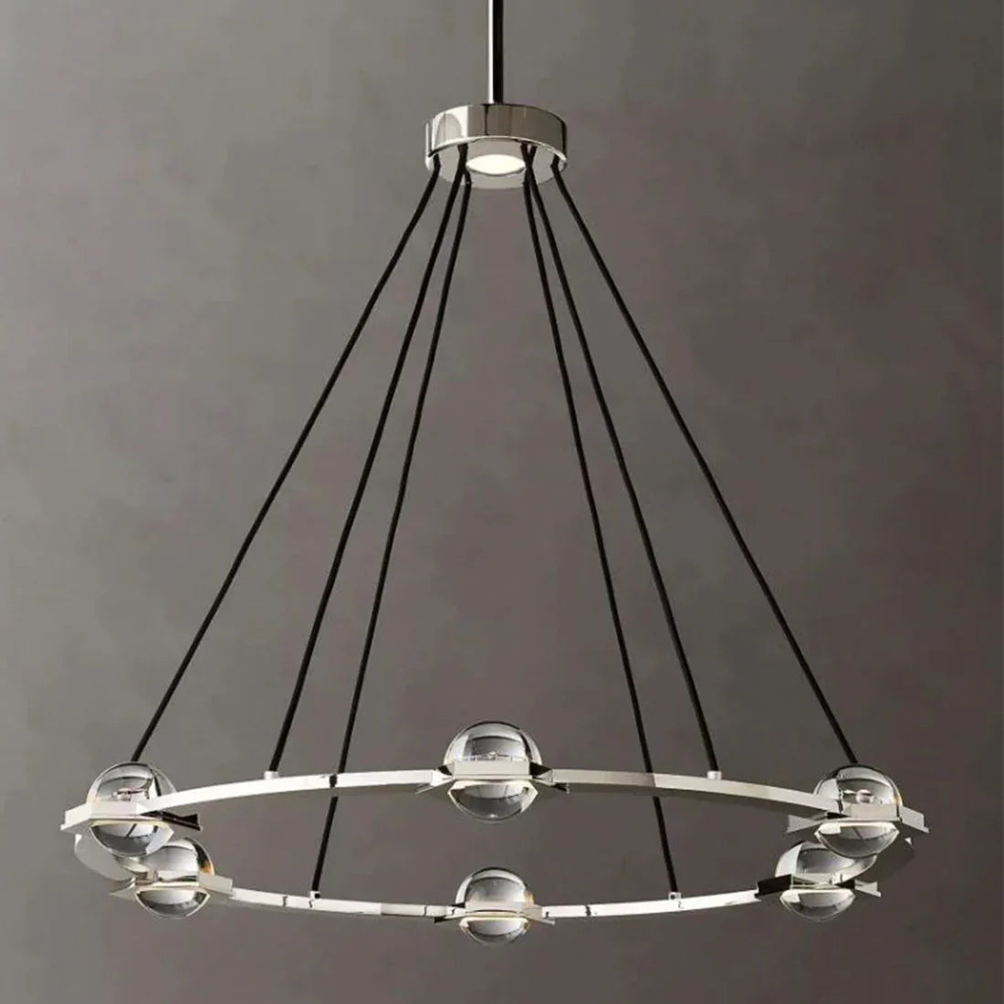 Nova Round Modern Chandelier by Bling Lighting Studio