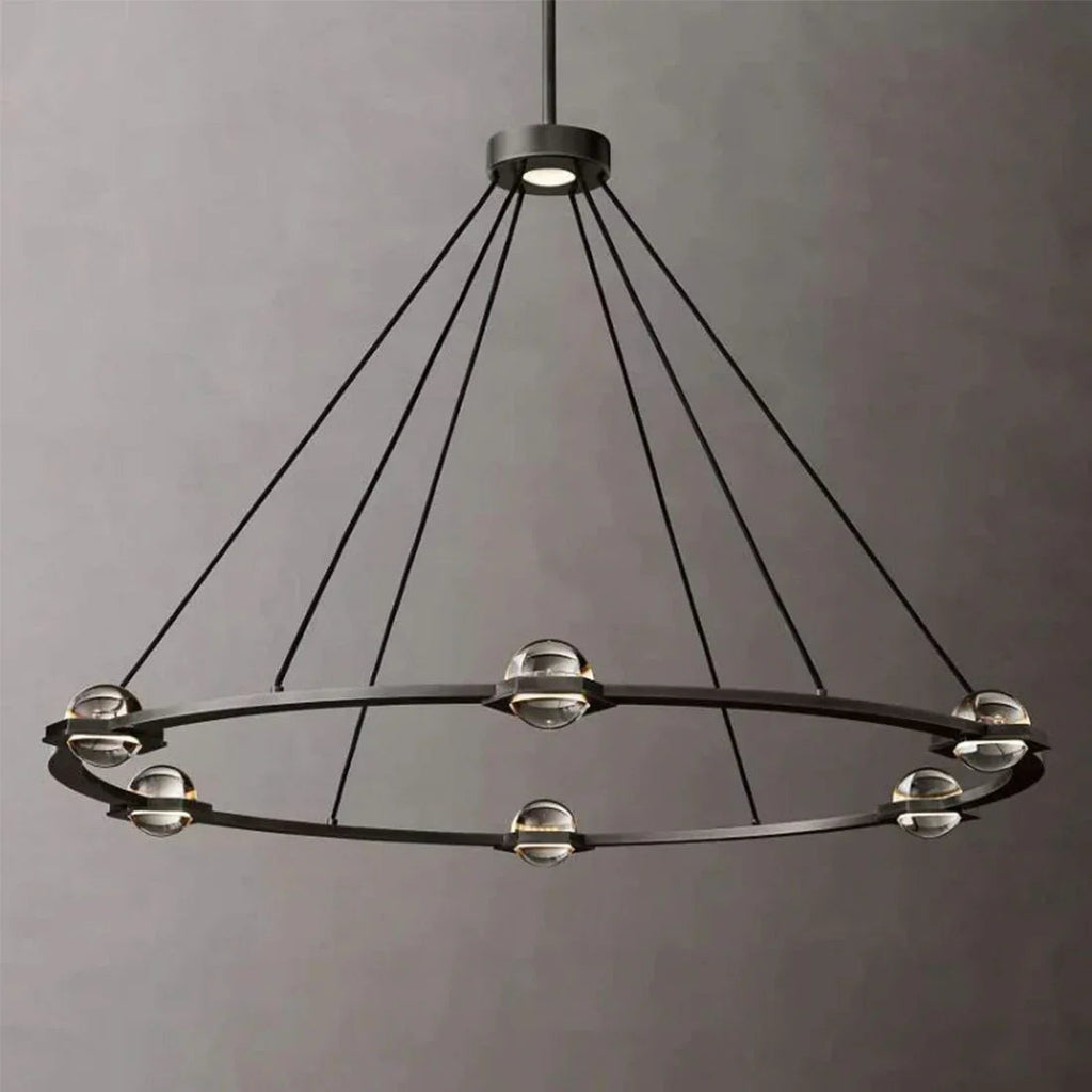 Nova Round Modern Chandelier by Bling Lighting Studio