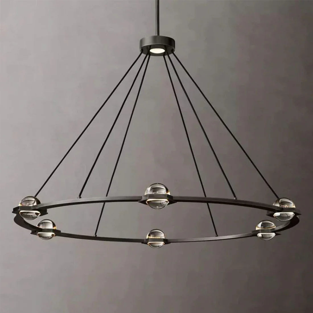Nova Round Modern Chandelier by Bling Lighting Studio