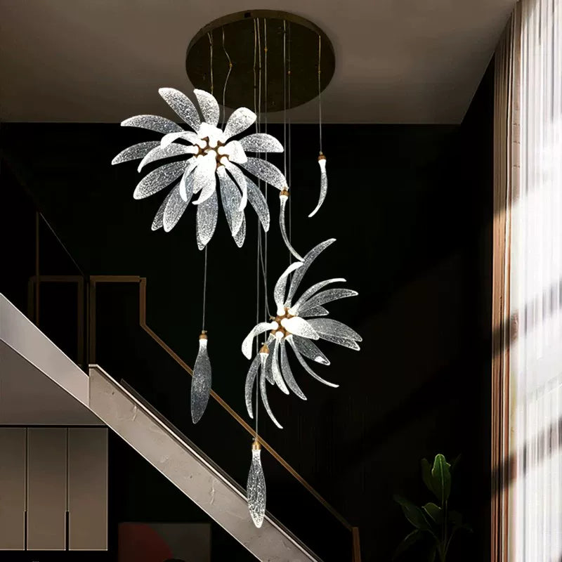 Dandelion Round Glass Chandelier