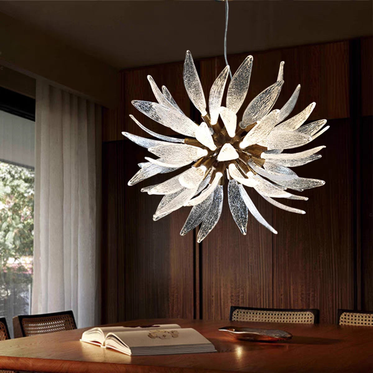 Dandelion Round Glass Chandelier