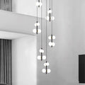 Opal Globe Staircase Pendant Light for high ceiling staircase and foyer lighting