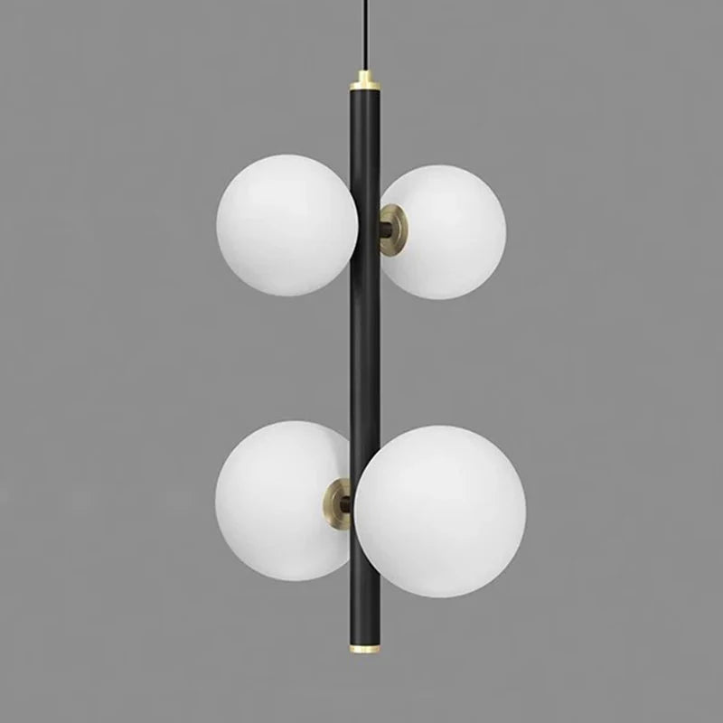 Opal Globe Staircase Pendant Light for high ceiling staircase and foyer lighting