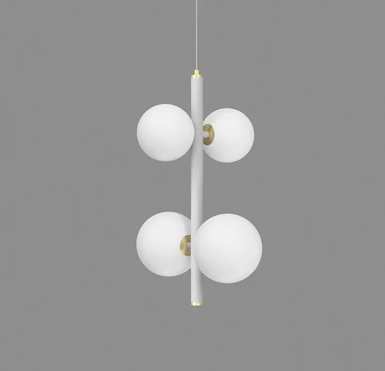 Opal Globe Staircase Pendant Light for high ceiling staircase and foyer lighting