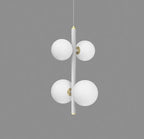 Opal Globe Staircase Pendant Light for high ceiling staircase and foyer lighting