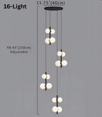 Opal Globe Staircase Pendant Light for high ceiling staircase and foyer lighting