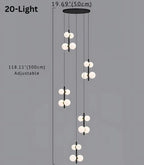 Opal Globe Staircase Pendant Light for high ceiling staircase and foyer lighting