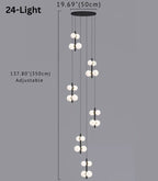 Opal Globe Staircase Pendant Light for high ceiling staircase and foyer lighting