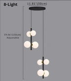 Opal Globe Staircase Pendant Light for high ceiling staircase and foyer lighting