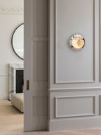 Orbit Pearl Alabaster Wall Light by Bling Lighting Studio