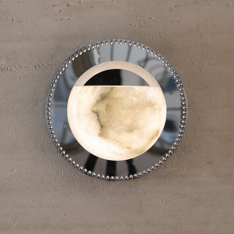 Orbit Pearl Alabaster Wall Light by Bling Lighting Studio