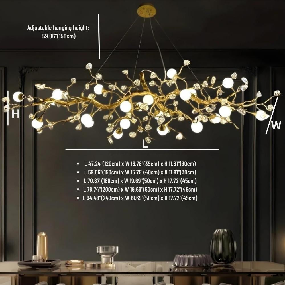 Grio Branch Linear Chandelier by Bling Lighting Studio
