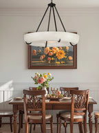 Orion Alabaster Chandelier by Bling Lighting Studio