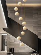 Orva Multi Globe Pendant Light for high ceiling staircase and foyer lighting