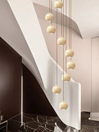 Orva Multi Globe Pendant Light for high ceiling staircase and foyer lighting