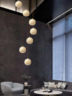 Orva Multi Globe Pendant Light for high ceiling staircase and foyer lighting