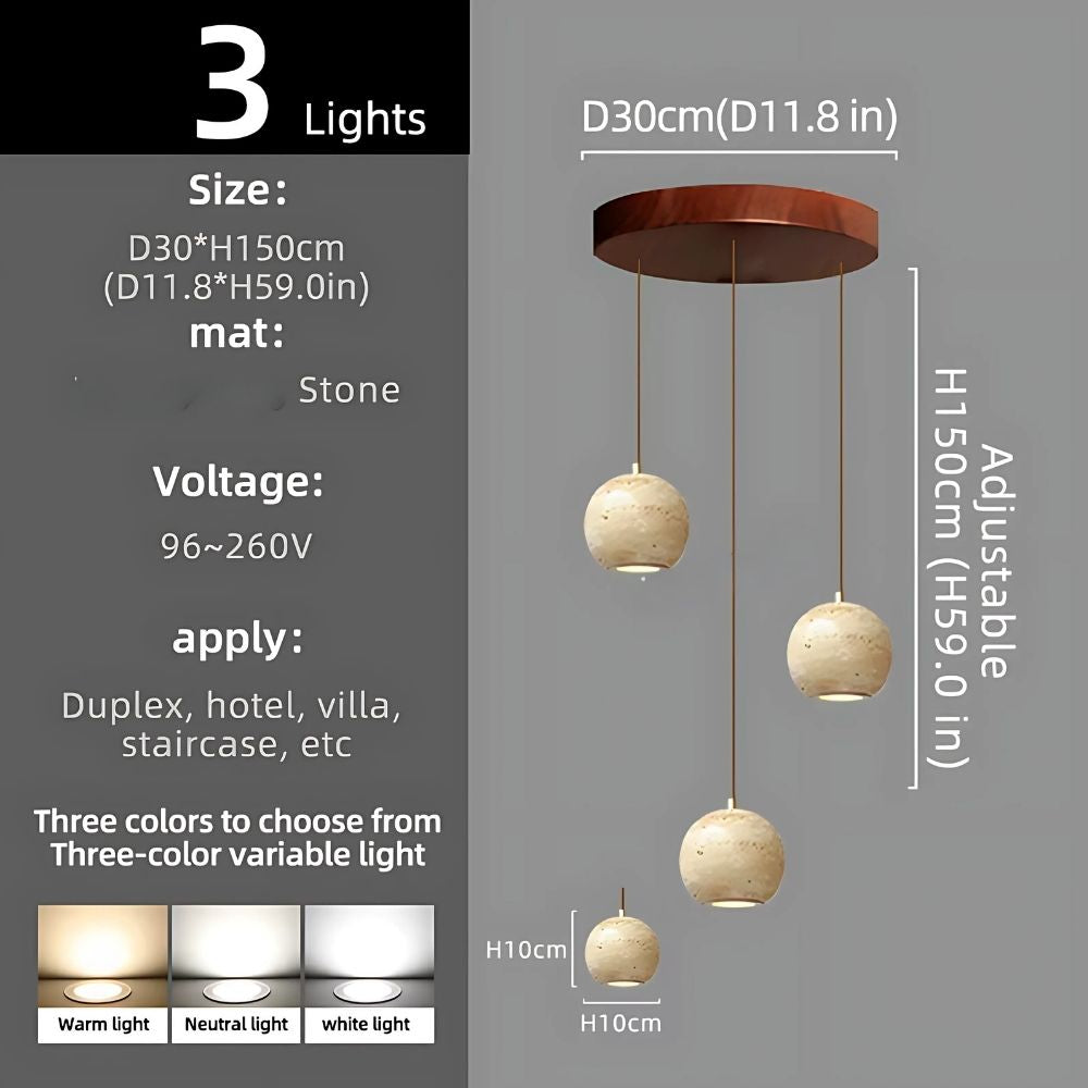Orva Multi Globe Pendant Light for high ceiling staircase and foyer lighting