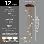 Orva Multi Globe Pendant Light for high ceiling staircase and foyer lighting