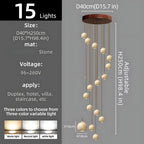 Orva Multi Globe Pendant Light for high ceiling staircase and foyer lighting