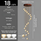 Orva Multi Globe Pendant Light for high ceiling staircase and foyer lighting