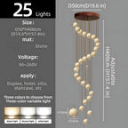 Orva Multi Globe Pendant Light for high ceiling staircase and foyer lighting
