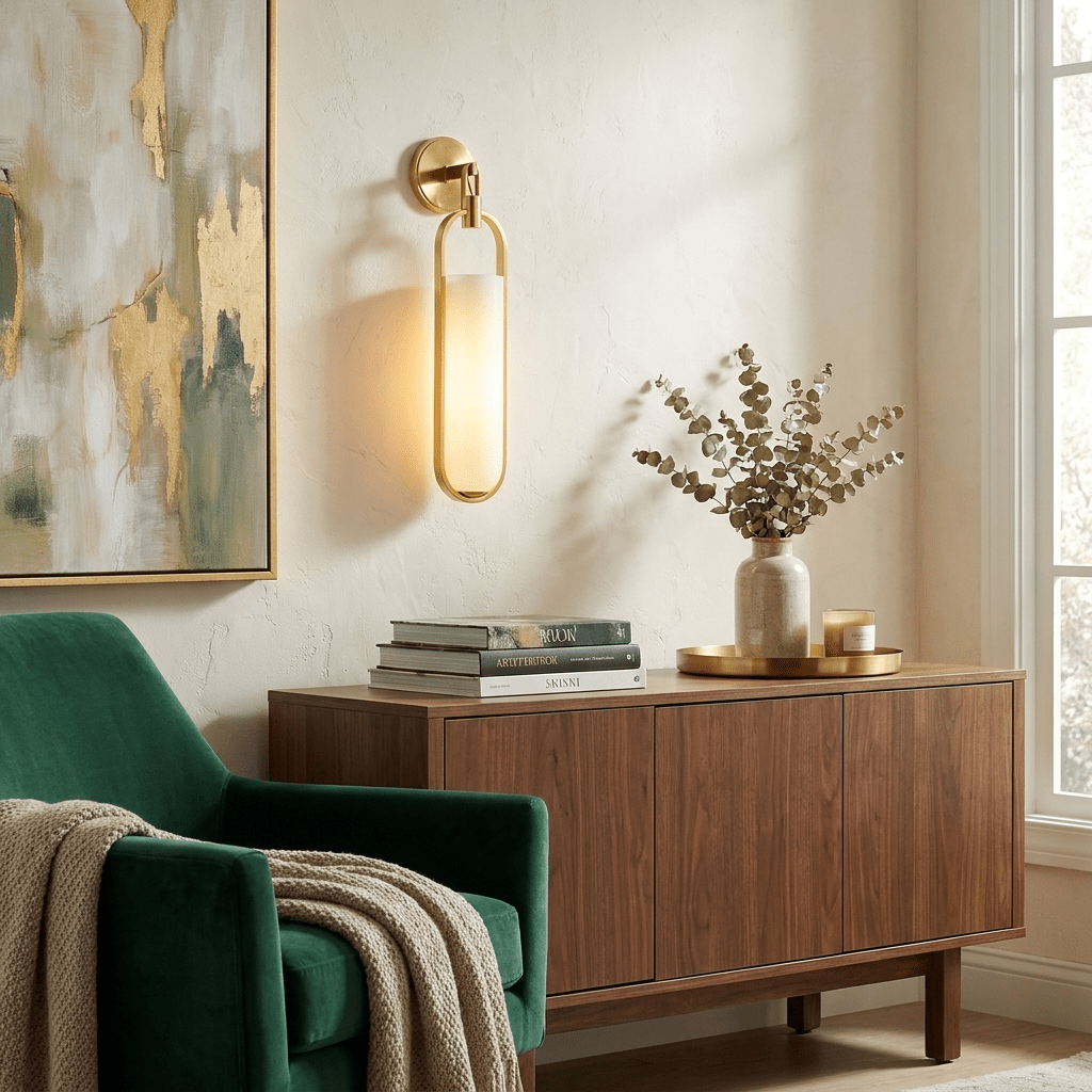 Oval Capsule Glass Wall Sconce by Bling Lighting Studio