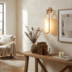 Oval Capsule Glass Wall Sconce by Bling Lighting Studio