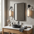 Oval Capsule Glass Wall Sconce by Bling Lighting Studio