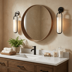 Oval Capsule Glass Wall Sconce by Bling Lighting Studio