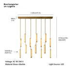 Palix Marble and Brass Chandelier for high ceiling staircase and foyer lighting