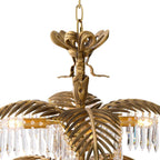 Palmera Brass Crystal Chandelier by Bling Lighting Studio