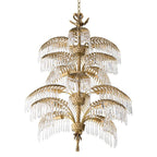 Palmera Brass Crystal Chandelier by Bling Lighting Studio