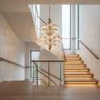 Palmera Brass Crystal Chandelier by Bling Lighting Studio