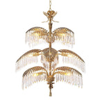 Palmera Brass Crystal Chandelier by Bling Lighting Studio