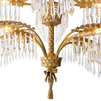 Palmera Brass Crystal Chandelier by Bling Lighting Studio